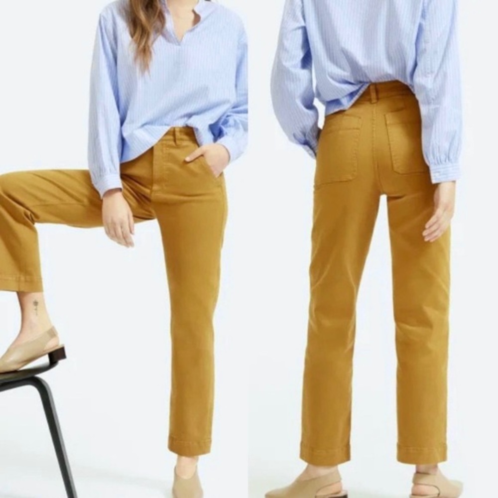 Madewell Classic Straight Crop Bronzed Lichen Pants